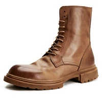 ankle boots mens riding boots cowhide genuine leather british short boots cowboy boots men autumn winter british retro