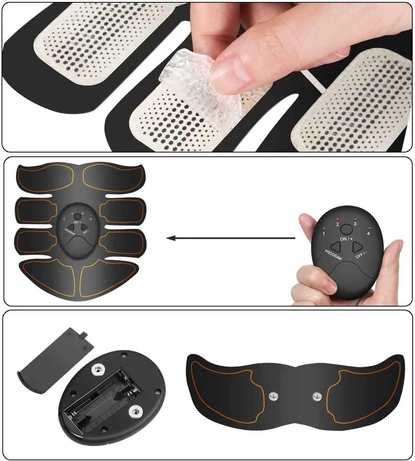 EMS стимулятор мышц живота фитнес-ягодицы массажер для похудения беспроводной