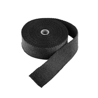 stainless steel 2000%e2%84%89 black car fiberglass exhaust pipe heat insulation wrap 50mm x 15m with 10 stainless steel cable ties