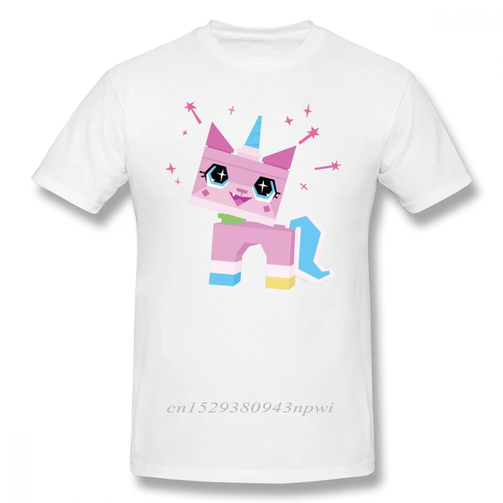 Unikitty футболка из хлопка с принтом хлопковая размера плюс летняя одежда коротким