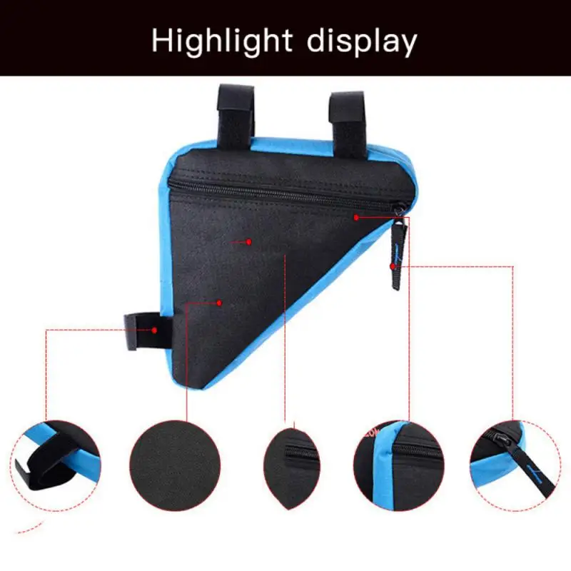 

Bicycle Triangle Bag With Maintenance Tools Quick Release Mountain Bike, Bicycle Front Bag Outdoor Riding Equipment Accessories