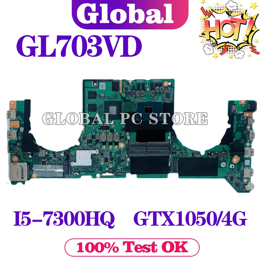 

Оригинальная материнская плата GL703VD с искусственной кожей (I5-7300HQ) номер: DABKNMB28A0 для материнской платы ноутбука ASUS GL703VD