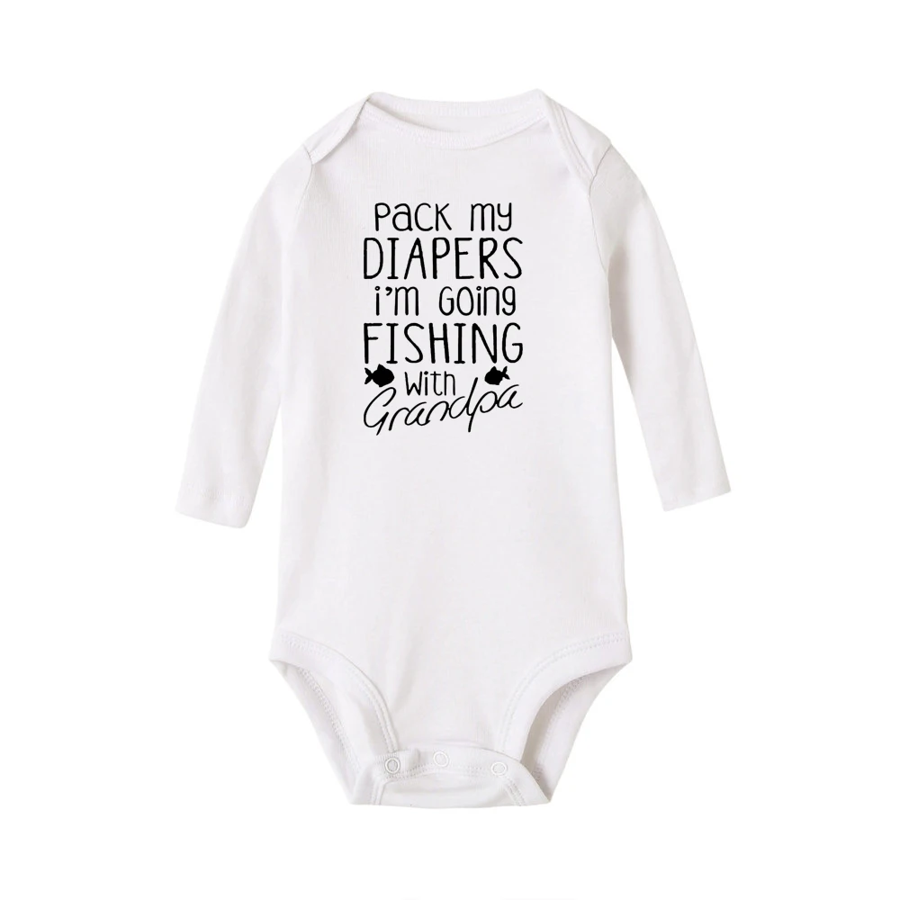 Пакет мои подгузники я 'собираюсь рыбалка с дедушкой Новорожденный ребенок