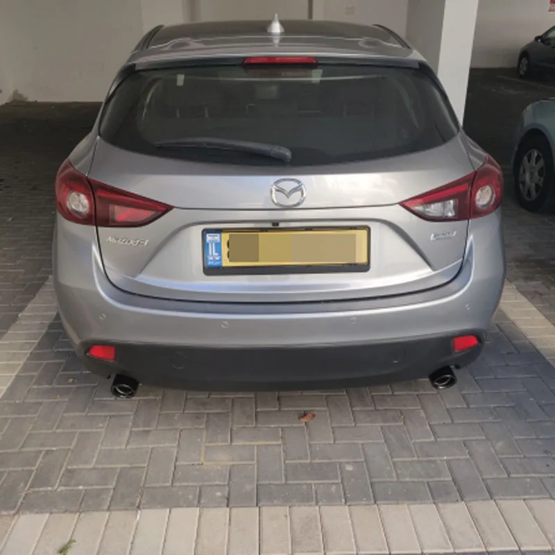 Для Mazda 3 Мазда 3 хэтчбек модель аксессуары из углеродного волокна глушитель выхлопной трубы