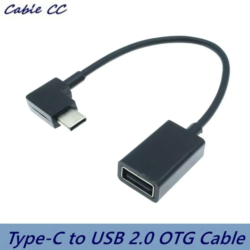 Тип-C OTG USB переходник с внутренней резьбой USB2.0 90 градусов правый угол локоть для