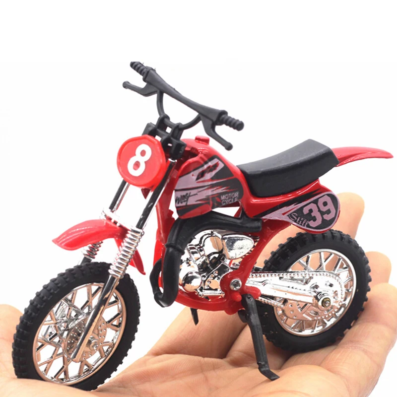 

1pc 1:18 Simulated Alloy Motocross Motorcycle Model Toy Home Decoration Kids Toy Gift For Kids Sliding Rotated Front