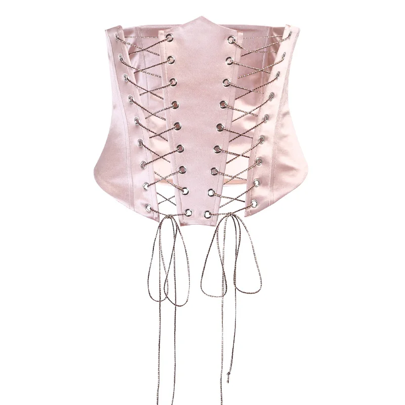 InsGoth гот Черный корсет с заниженной талией бандажные талию формирующий в стиле