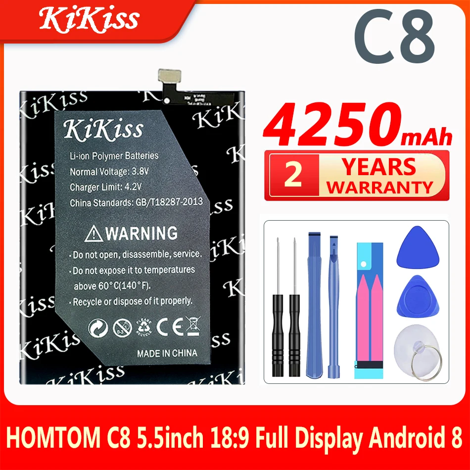 

Сменный аккумулятор KiKiss для смартфона Android 8 с экраном 5,5 дюйма 18:9