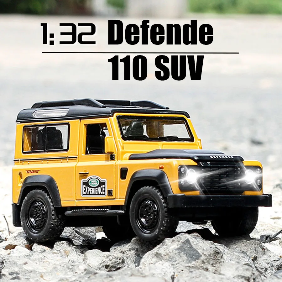 

1:32 Scale Defender 110 SUV Toy Alloy Diecasts & Toy Vehicles Car Model Miniature With Sound For Kids Gifts Free Shipping