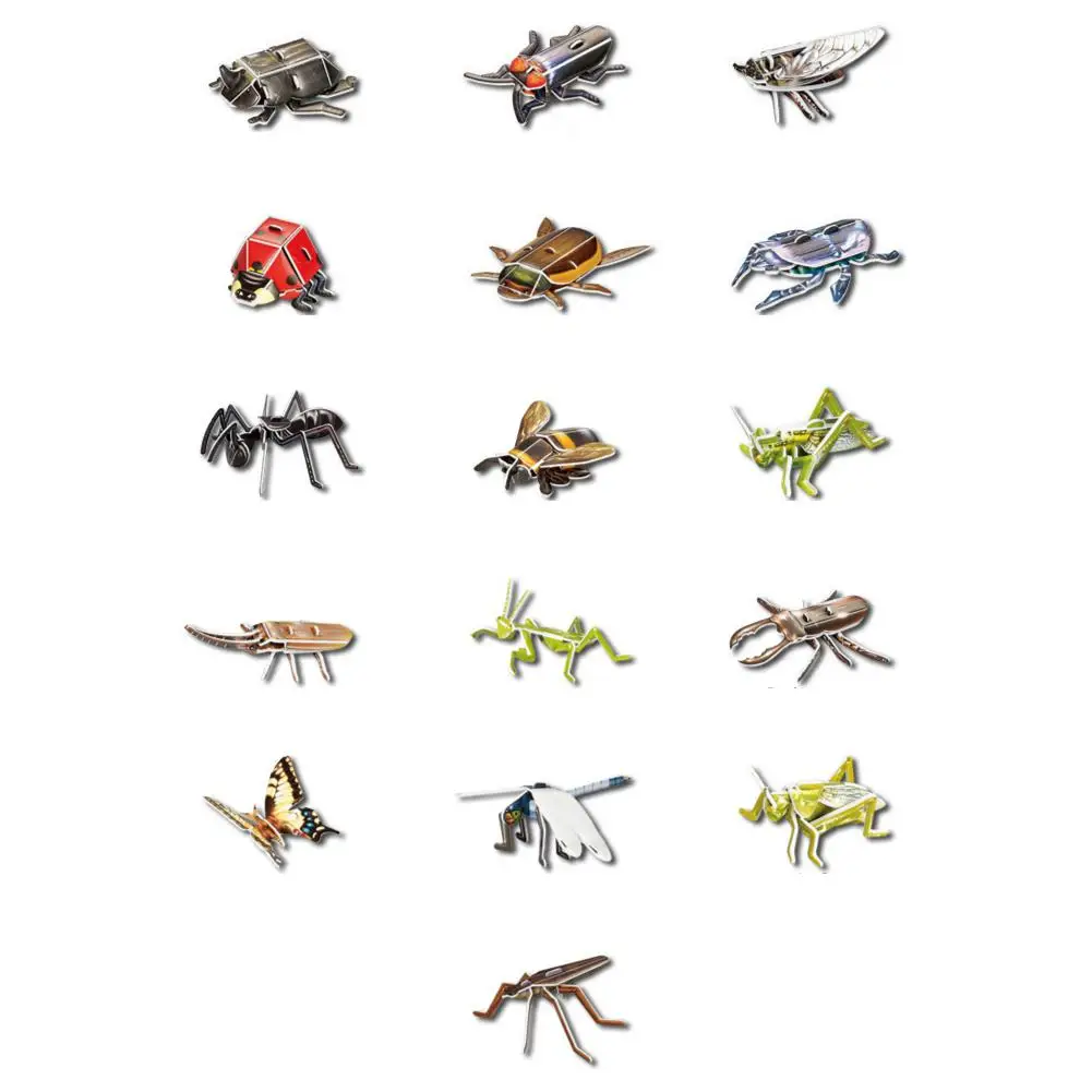 

3D Three-dimensional Paper Aircraft Animal Dinosaur Fire Truck Puzzle Educational DIY Toy Gift for Children Adult