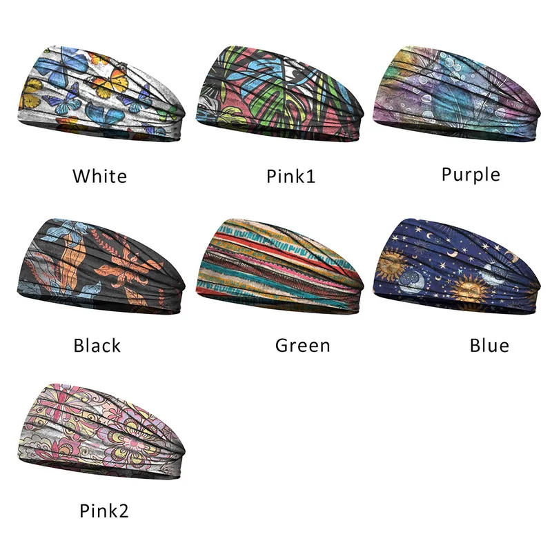 

Bohemian Brede Stretch Hoofdbanden Vrouwen Headwrap Tulband Hoofddeksels Bandage Haarbanden Bandana Brede Hoofdbanden Haar