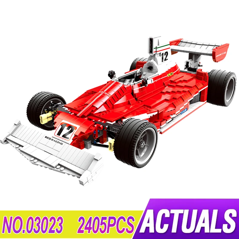 

XingBao 03023 Genuine 2405PCS The Red Racing Car Set Building Blocks Bricks Educational Toys For Children Birthday Gifts