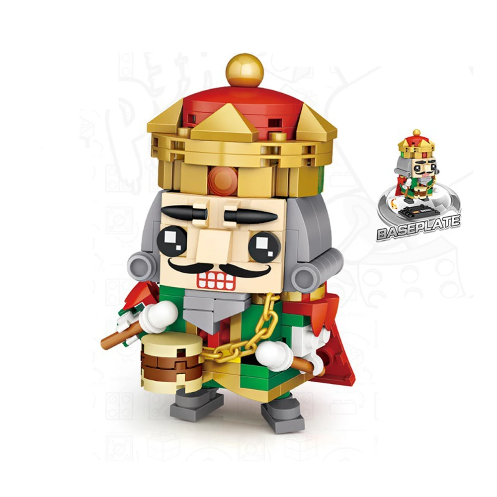 hot Creative classical Nutcracker mini big head story soldiers king figures micro diamond block model bricks toys for child gift | Игрушки и