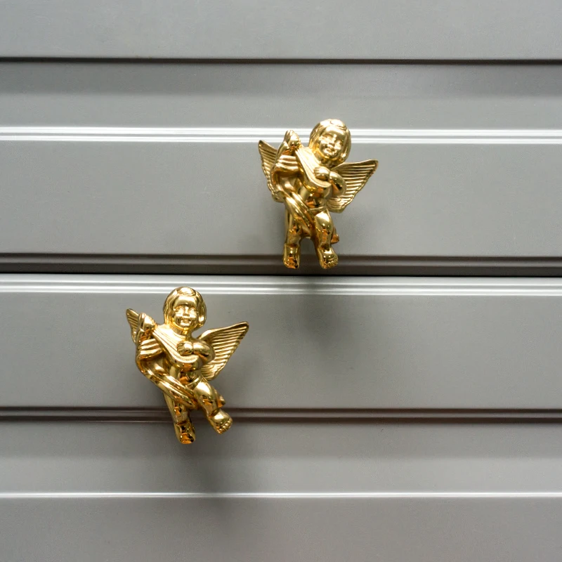 Настенная латунная ручка Angel для шкафа гардероба двери выдвижных ящиков одно