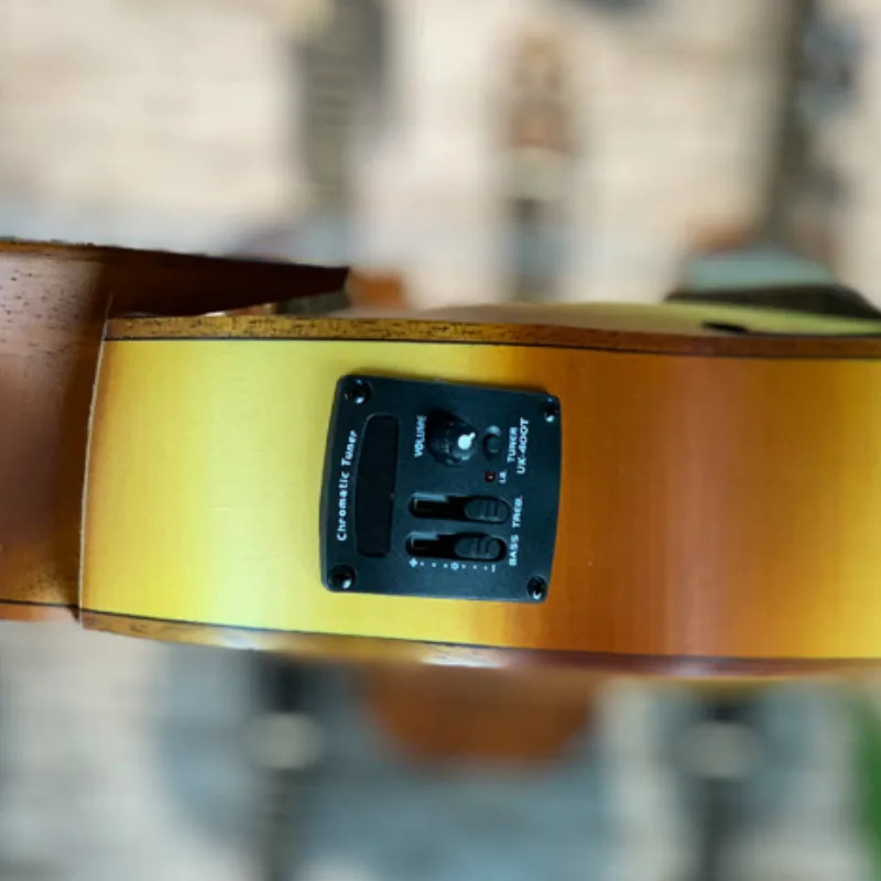 Джазовая укулеле 23 дюйма All Maple Mini Electri концертная акустическая гитара 4 струны Гавайская звукосниматель для путешествий музыкальная гитара