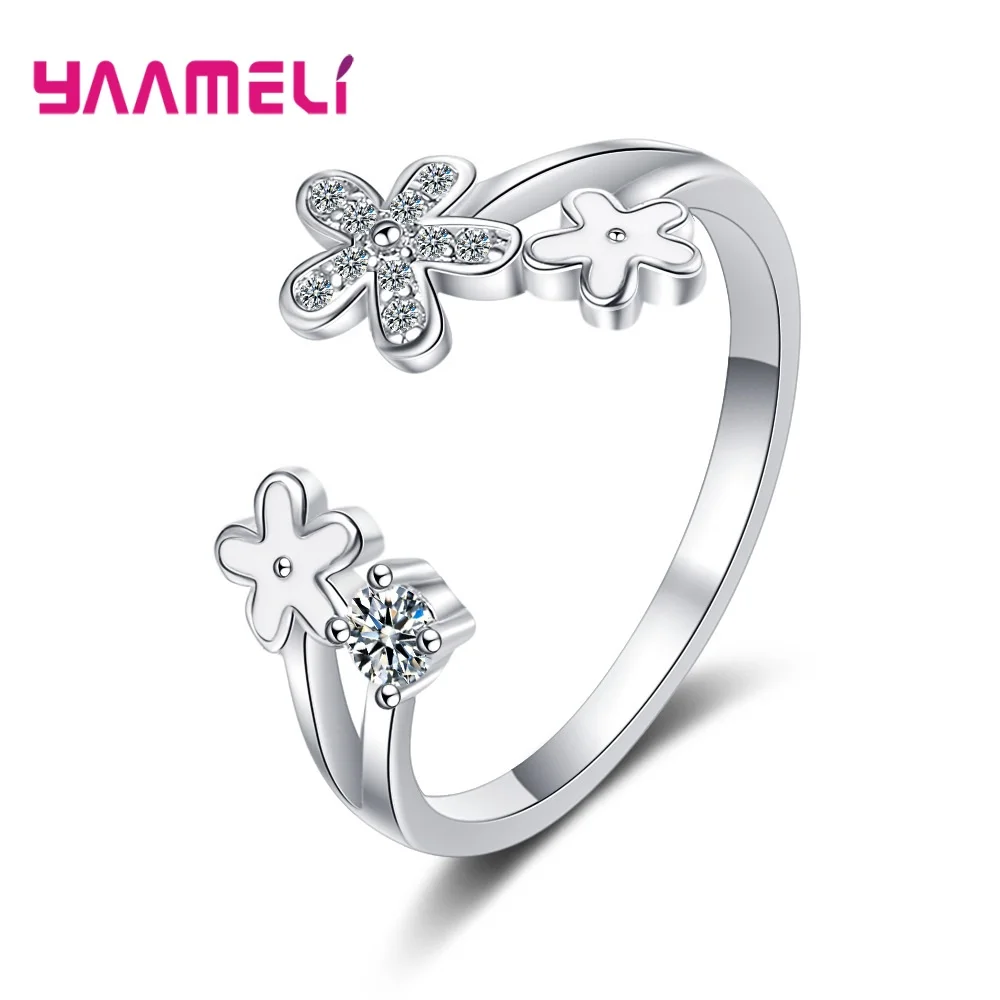 

Розетки 925 стерлингового серебра открытие полоса палец кольца для женщин, платье для девочки на день рождения на обруче для крепления на гол...