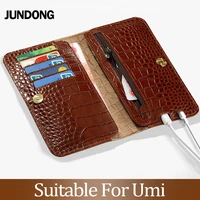 leather soft case for umi a3 a5 pro s2 lite s3 pro z2 one pro case crocodile texture cover cowhide phone bag wallet