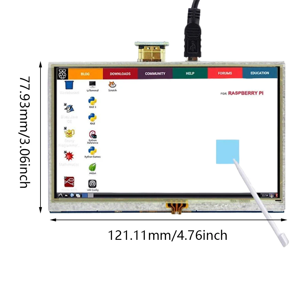 

2021 TFT LCD Display Screen Touch Screen Compatible With Raspberry Pi TF 3B/A+/4B+/2B 5inch Capacitive Multi-Touch Screen