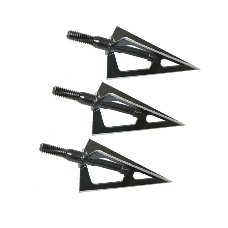Hunting Arrow Bolts 100 Grain Arrowhead Tip Point Telflon Surface Treatment Broadhead Bow Beast Head 3 Blad | Спорт и развлечения