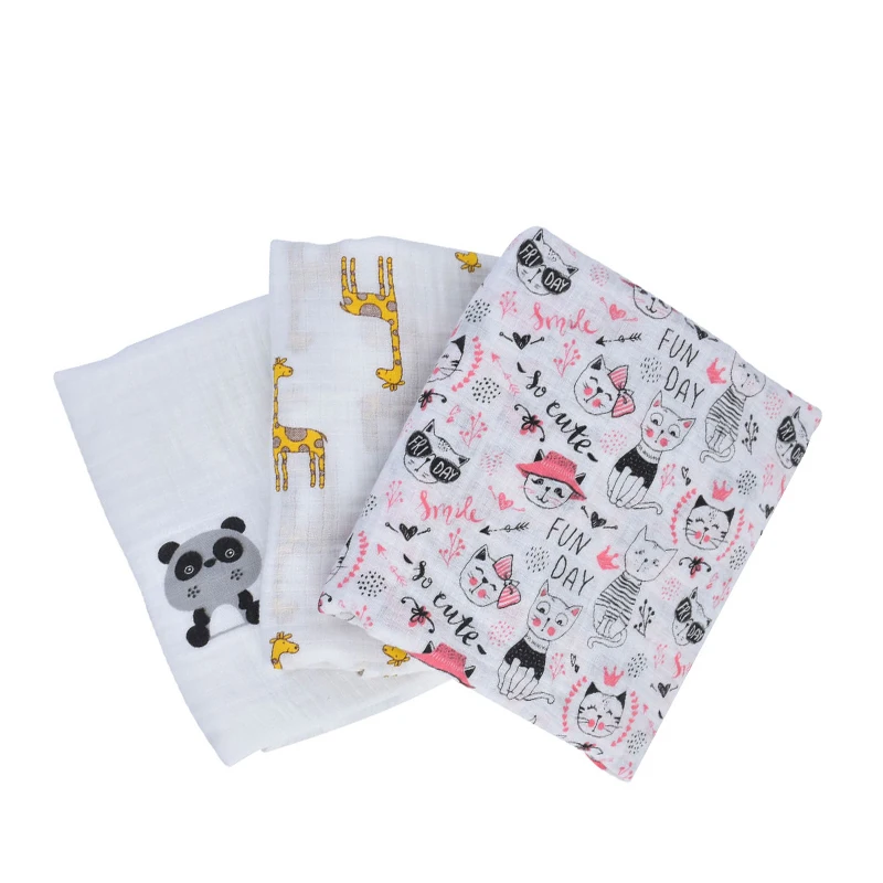 1 шт. 100% хлопок/бамбуковое волокно детские пеленки мягкие одеяла для