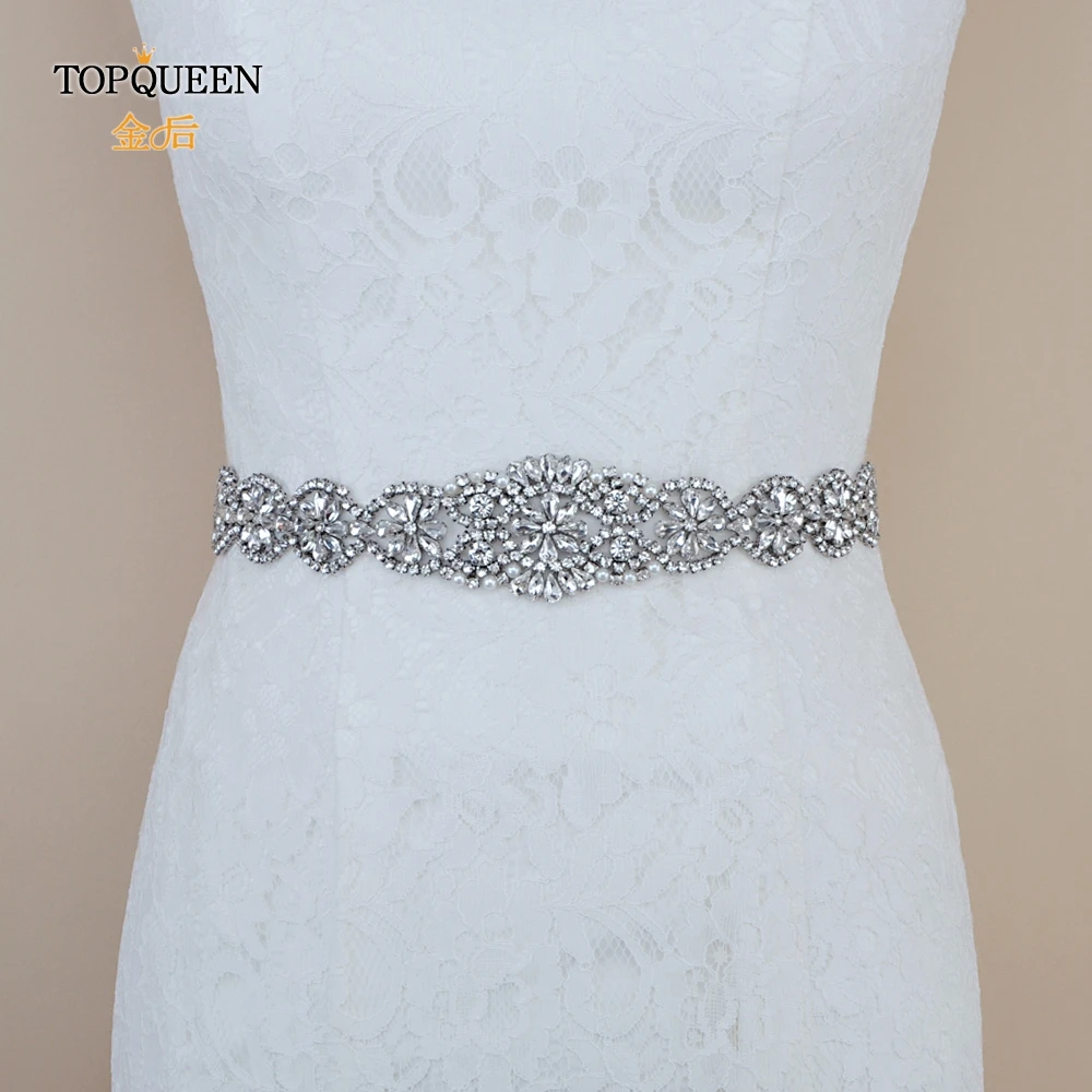 TOPQUEEN S161A пояс ручной работы с ремни со стразами свадебный пояс для подружки невесты и ремни для взрослых платье подружки невесты