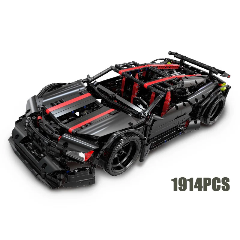 

1914pcs High Tech Super Sports Car Building Block Assassin X19 Assemble Model Vehicle Steam Bricks Toys for Boys Collection Gift