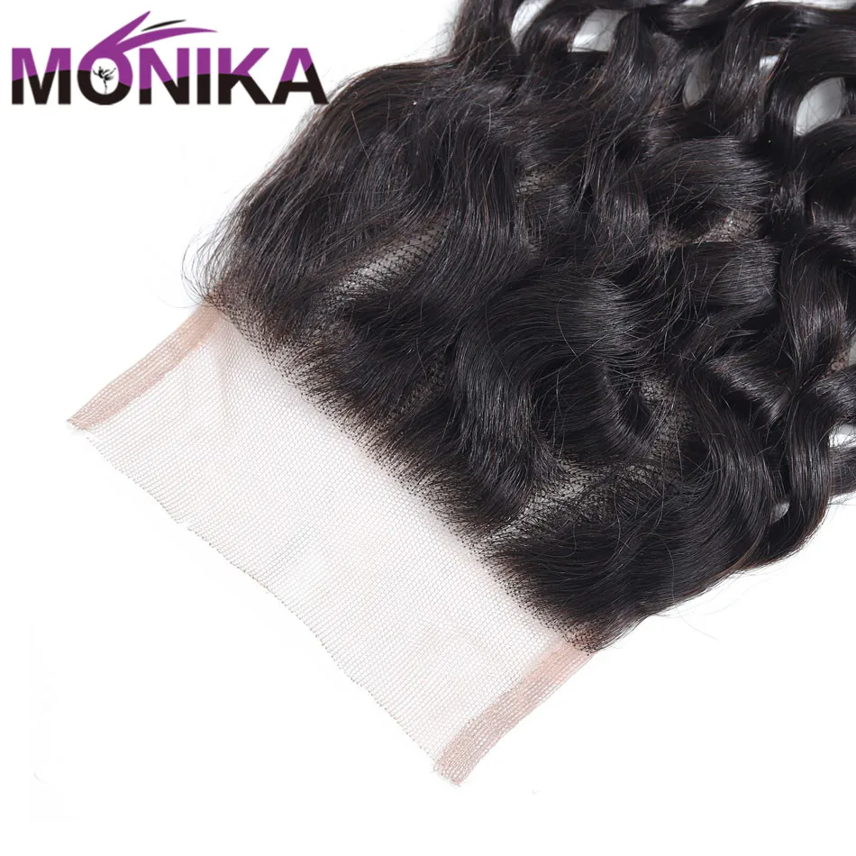 Накладные волосы Monika бразильские волнистые 4x4 кружевные застежки