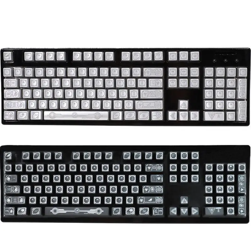 RGB 104 Keycaps ANSI макет OEM ABS исходный код выстрел с подсветкой Keycap для Cherry MX gh60 poker 87