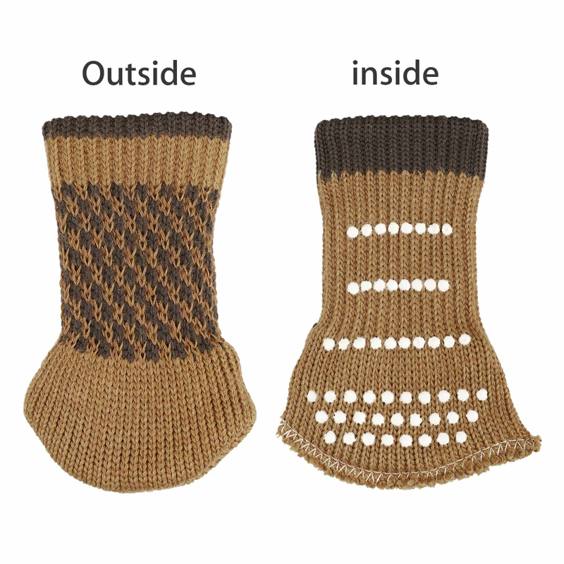 4 шт. носки для ног стула тканевые перчатки защита пола вязаные шерстяные