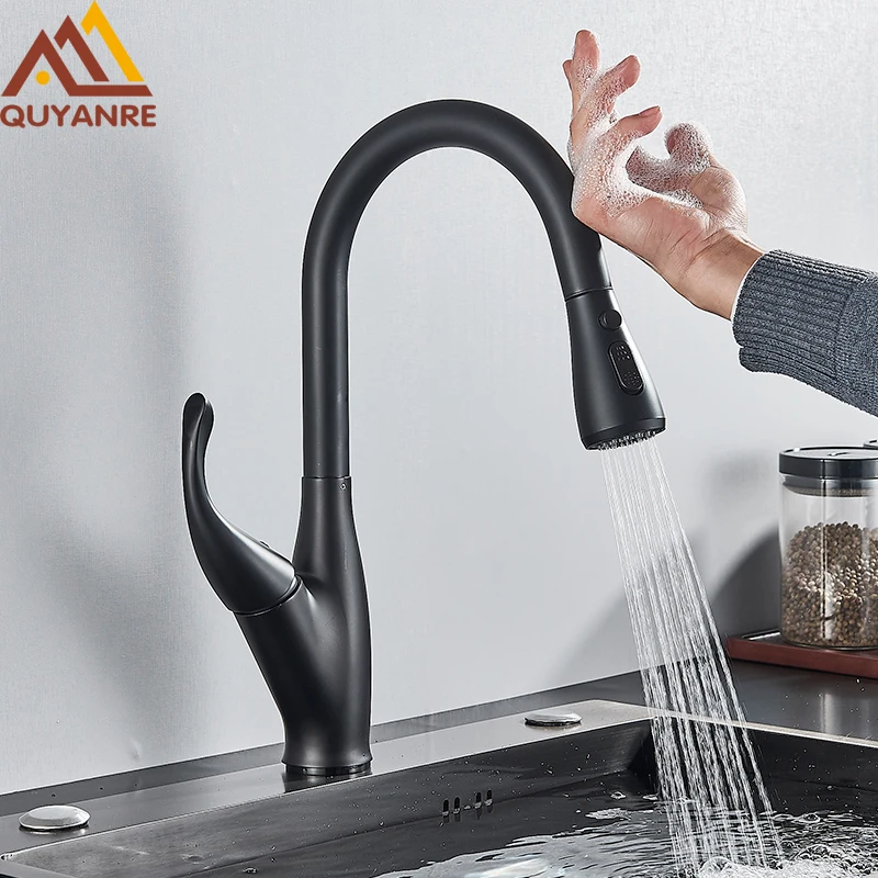 

2023 Matte Black Touch Sensor Kitchen Faucets Sensitive Smart Touch Control Faucet Mixer Tap Touch Control Smart Kitchen Sink