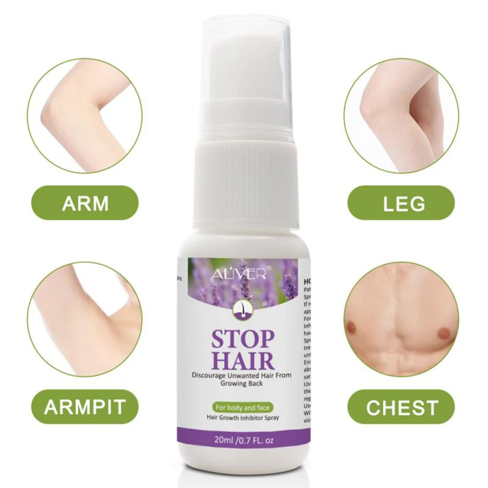 

New Hair Remover and Growth Inhibitor Facial Removal Cream Spray Beard Bikini Intimate Face Leg Body Armpit Painless Support CSV