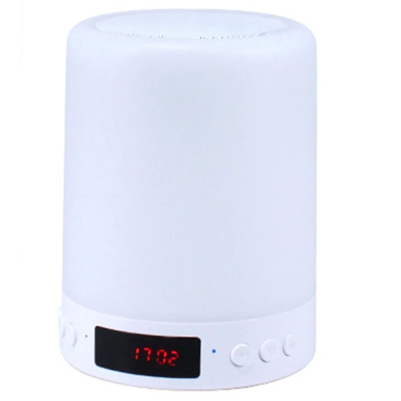 Новый Bluetooth динамик настольная лампа пресс цветной светильник будильник часы U