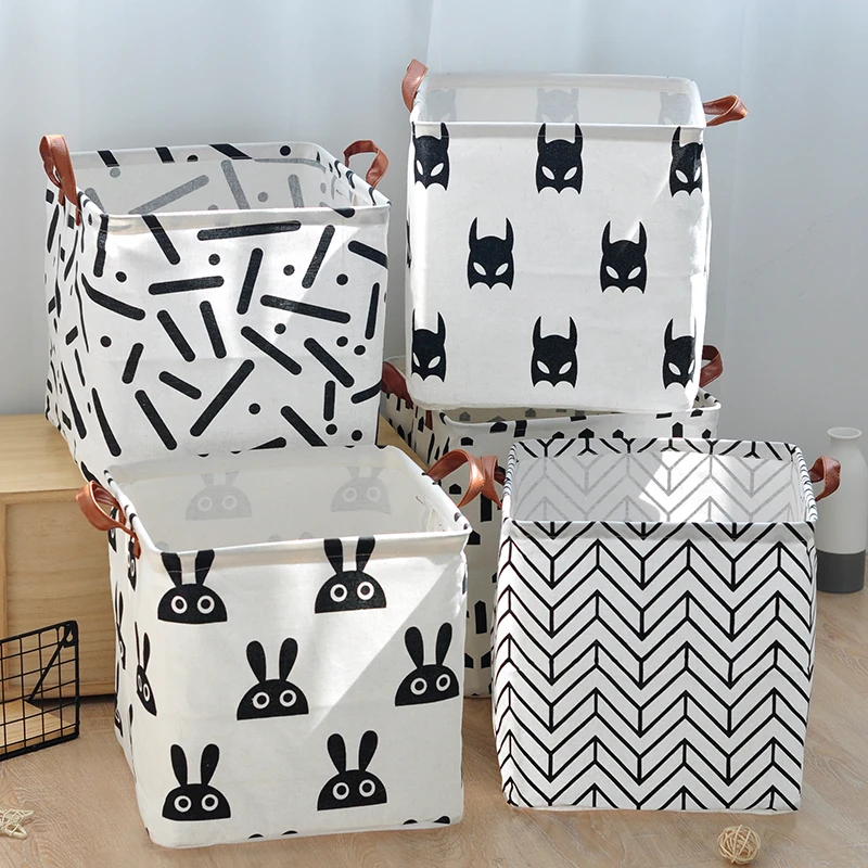 

New 33*33*32CM Cube Folding Laundry basket Multifunction Foldable Baby Toys Waterproof Receiving Basket Home Storage Bask