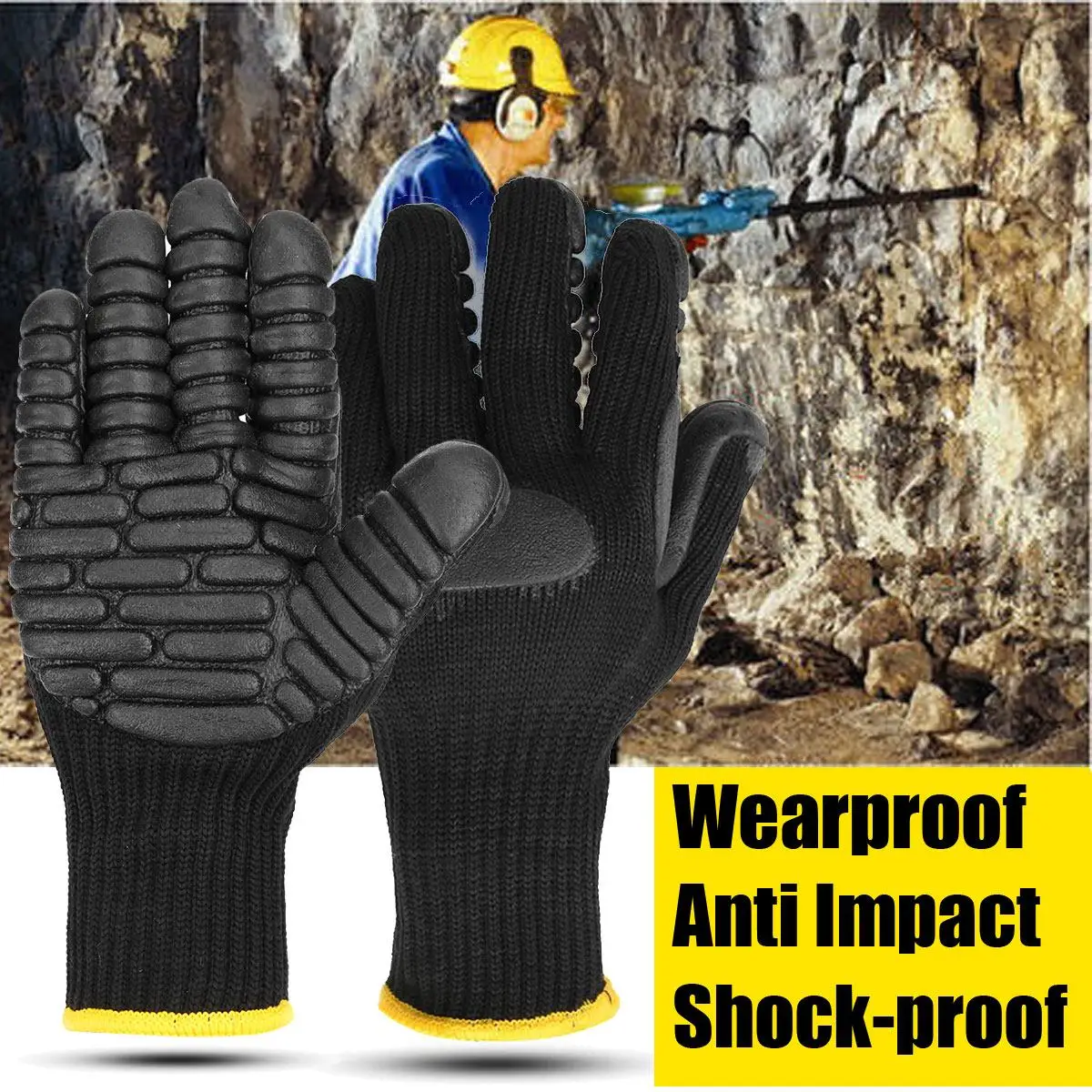 Защитные антивибрационные перчатки Safurance электроинструмент ударопрочные