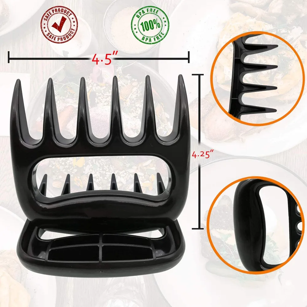 

BBQ Bear Claw Meat-Separator Meat Fork Cutting Steak Turkey Anti Hot Picnic Kitchen Tools ABS