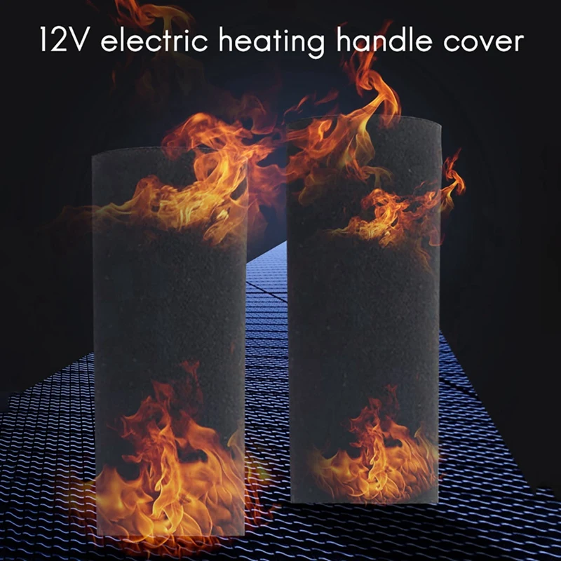 

22-35cm Motorcycle Heated Hand Grips E-Bike ATV Handlebar Heater Warmer Kit for Suzuki Yamaha Honda 12V