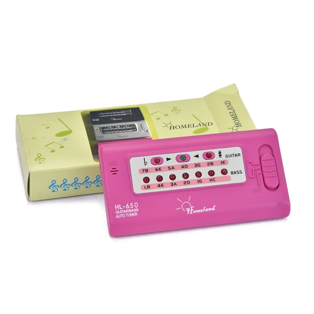 Цифровой Электронный гитарный тюнер автоматический хроматический для