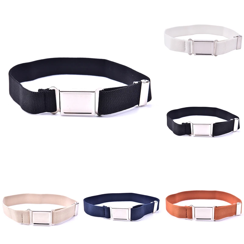 

Adjustable Elastic Canvas Belts For Boys Girls Striped Stretch Western Strap Belt Kids