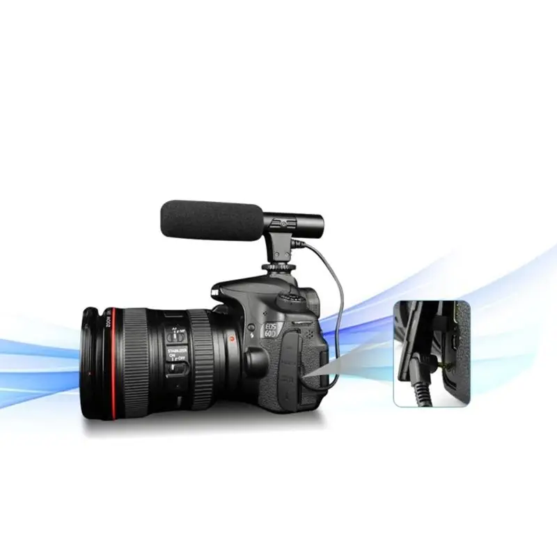Mic 01 3 5 мм DV стерео микрофон для Canon Nikon DSLR видеокамеры 24BB|Микрофоны| |