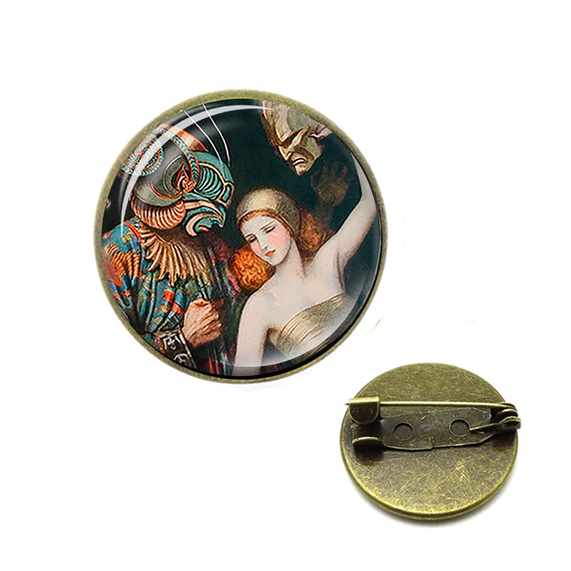 2019 Новая мода Поцелуй Климта Камея стеклянная брошь с картинкой фото ручной