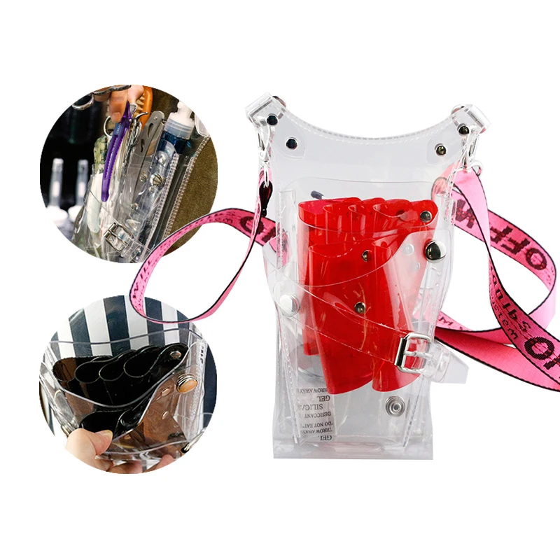 Сумка для парикмахерских ножниц прозрачная пластиковая сумка мессенджер с