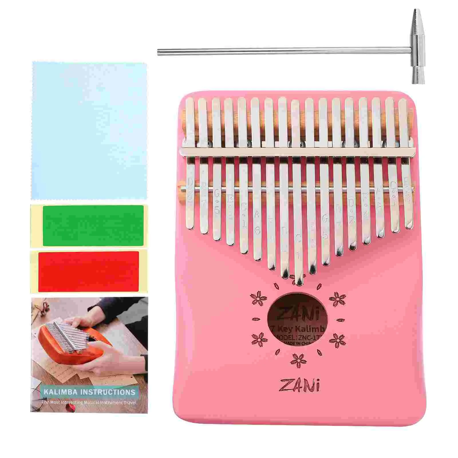 

1 комплект пианино для большого пальца Kalimba, портативный инструмент, пианино для пальцев с 17 клавишами, калимба