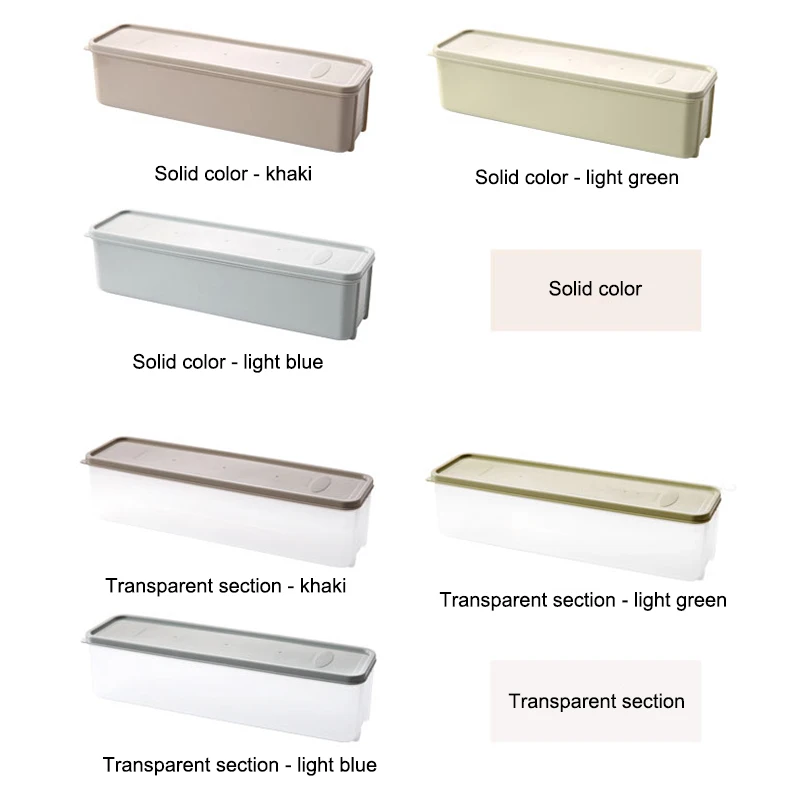 

Refrigerator Food Storage Box With Lid Plastic Drawer Crisper Kitchen Noodle Fruits Container LKS99