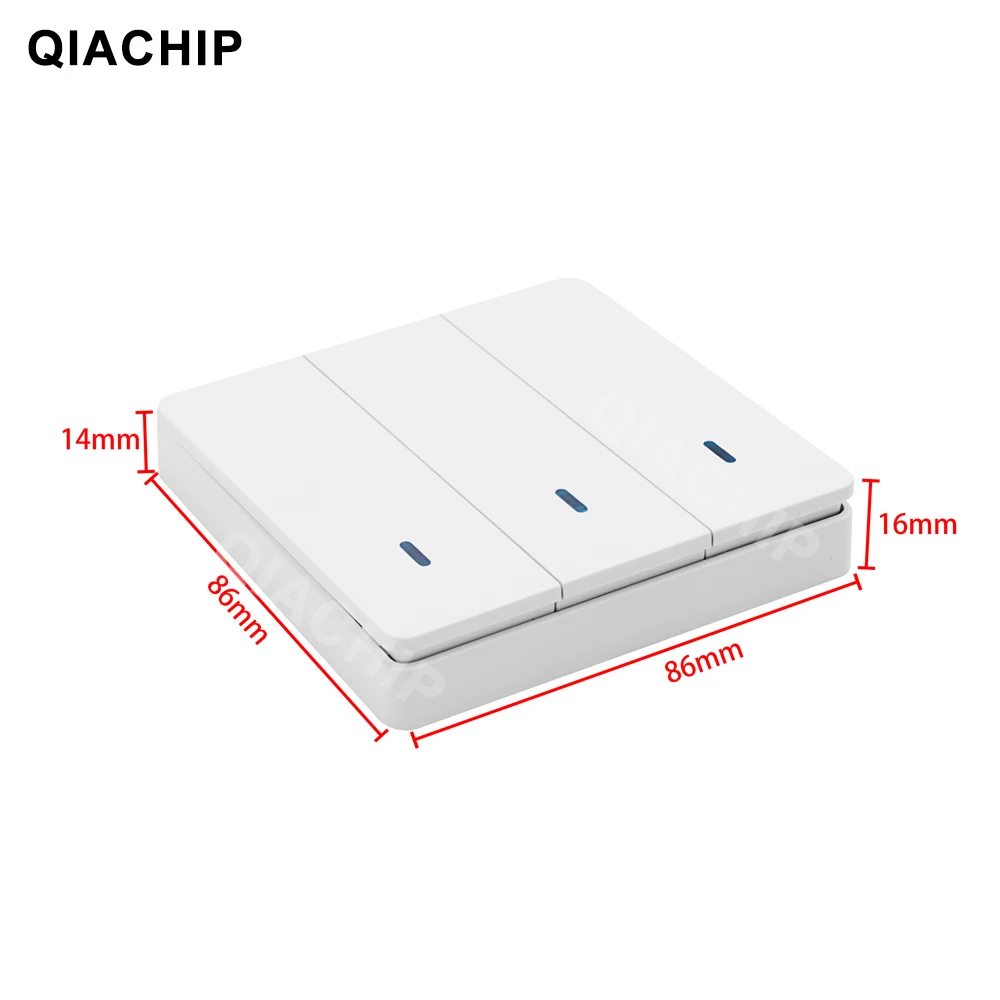 QIACHIP AC 220 V 1 CH дистанционного Управление настенный выключатель Панель стены
