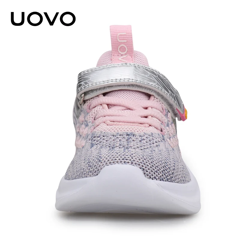 UOVO/Детская спортивная обувь; кроссовки для девочек; коллекция года; сезон осень; детская дышащая сетчатая обувь; модные кроссовки для девочек;#27-35