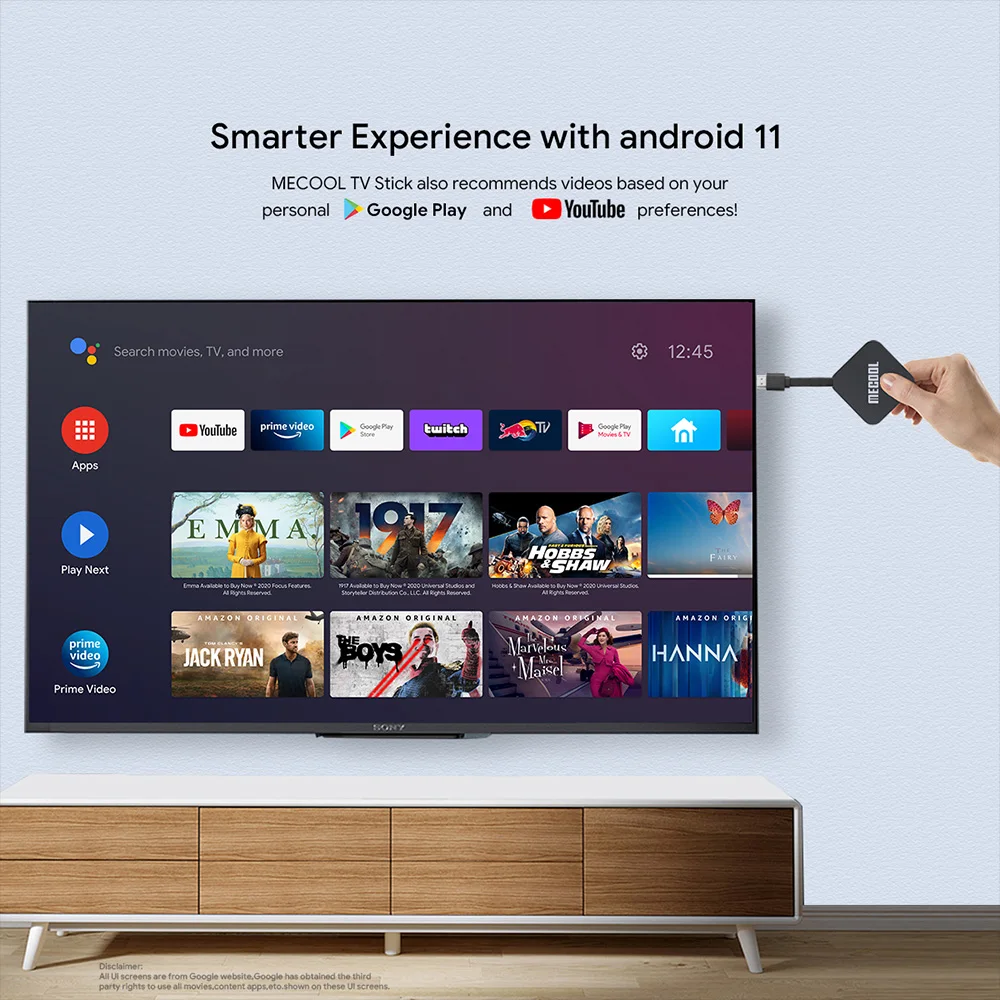 Global MECOOL KD2 Smart TV Box Android 11 ATV Google Certified Stick Amlogic S905Y4 4GB 32GB 4K Wifi BT AV1 Dongle | Электроника