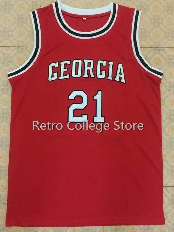 

high quality #21 Dominique Wilkins Georgia Basketball Jersey Mens Stitched Custom Any Number Name jerseys