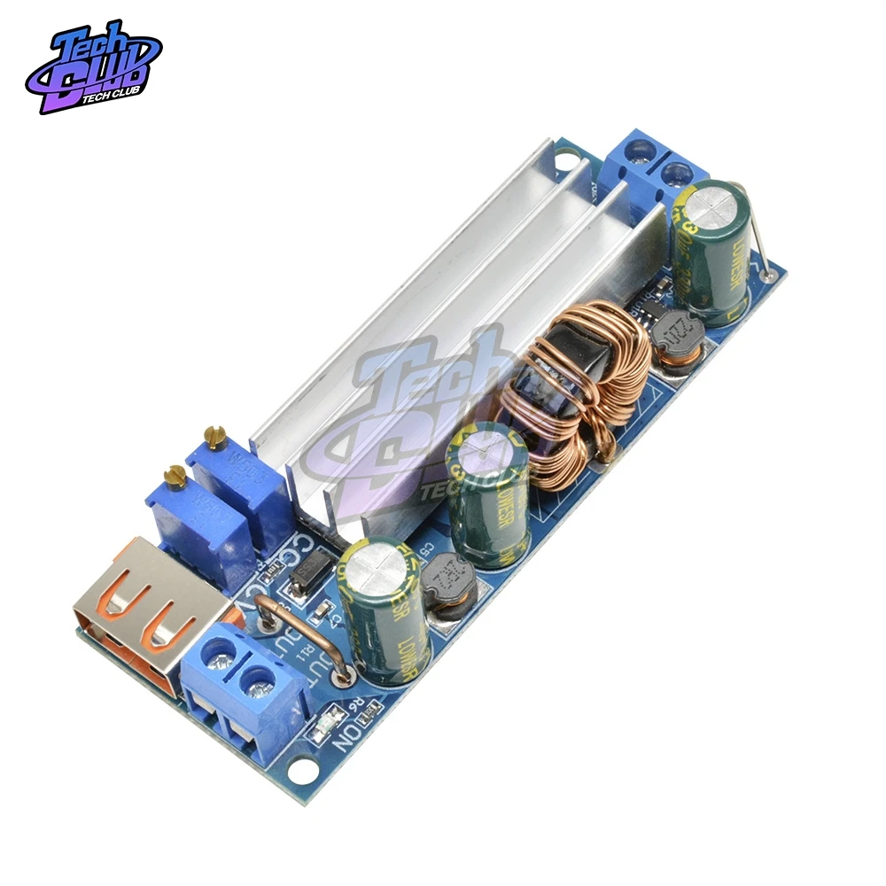 Повышающая плата с USB портом Регулируемый Модуль повышения мощности 80 Вт