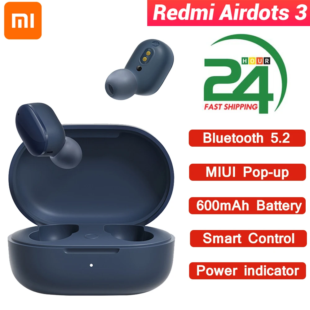 Новинка 2021 беспроводные наушники Xiaomi Redmi AirDots 3 Bluetooth 5 2 гарнитура AptX адаптивные