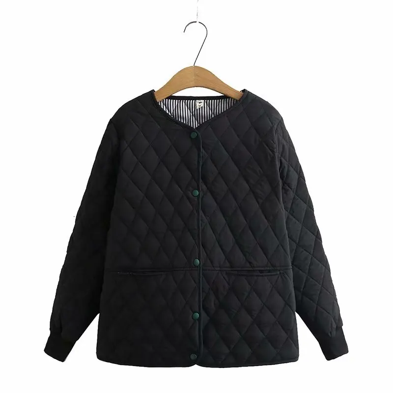 

Plus size women Aline cotton parkas coat 2021 new winter autumn casual ladies black army green khaki loose jackets female tops